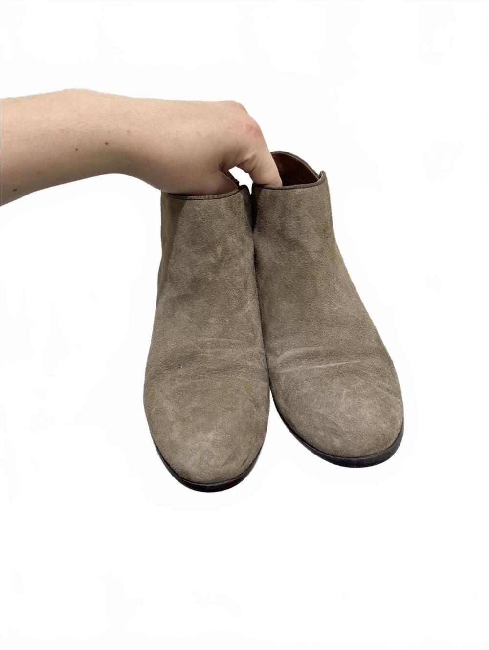 Sam Edelman Petty Olive Green Suede Chelsea Booties 8.5 - Picture 3 of 7